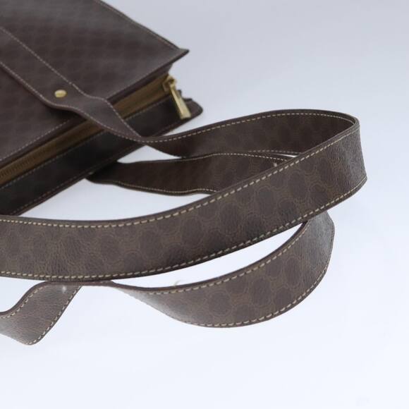 CELINE Macadam Canvas Shoulder Bag Pvc Leather Brown - Picture 7 of 12